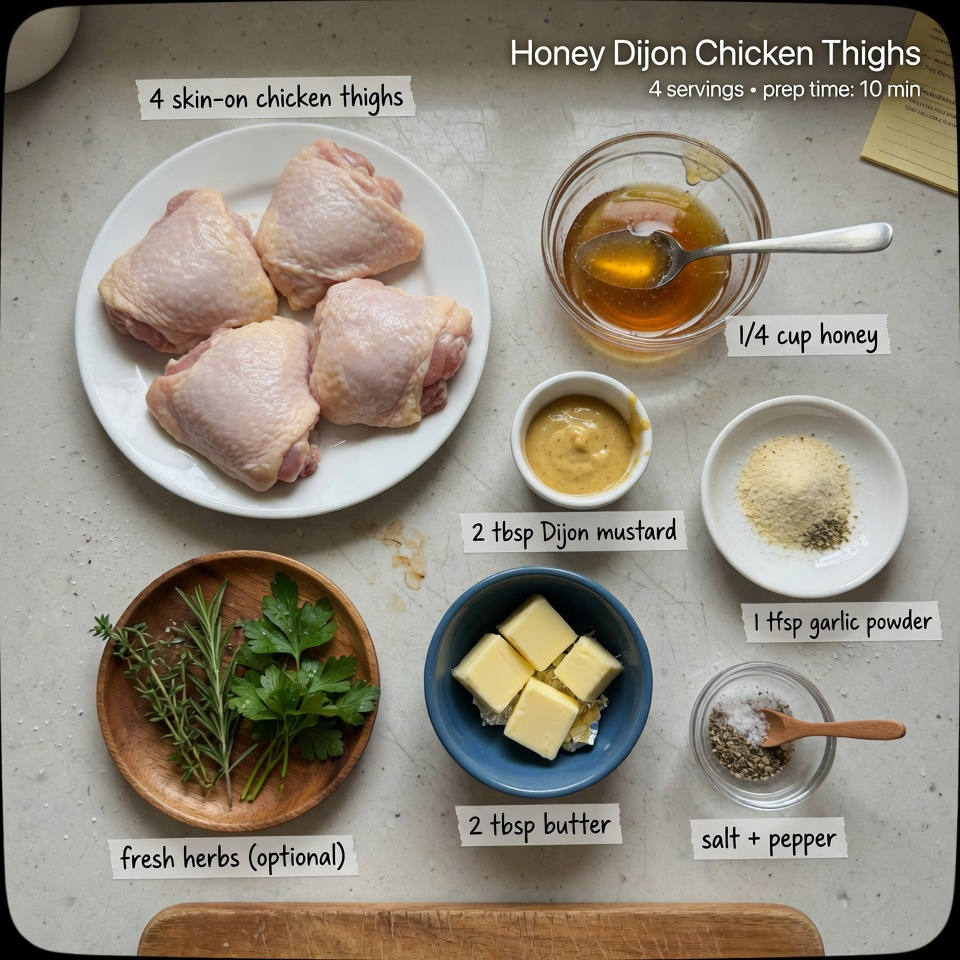 Honey Dijon Chicken Thighs