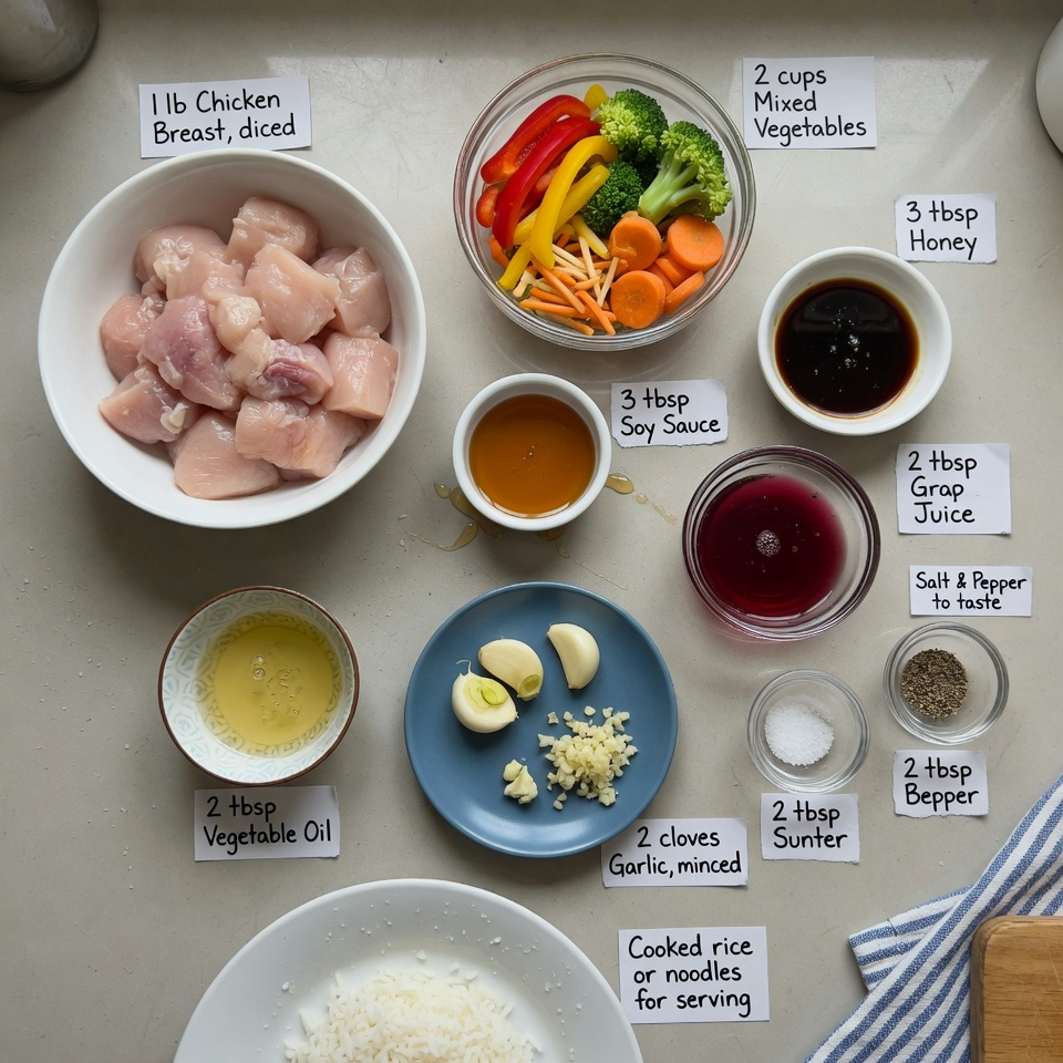 Honey Garlic Chicken Stir Fry