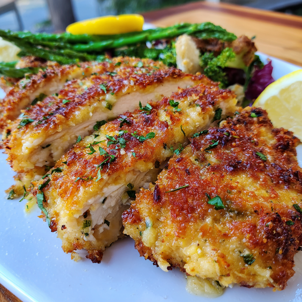 Lemon Pecorino Crusted Chicken