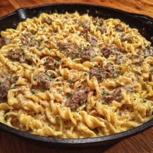 One-Pan Creamy Cowboy Butter Beef Pasta