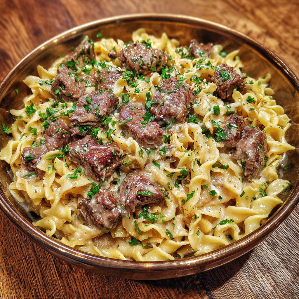 One-Pan Creamy Garlic Butter Beef