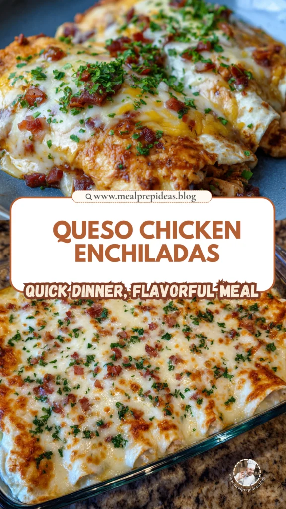 Queso Chicken Enchiladas