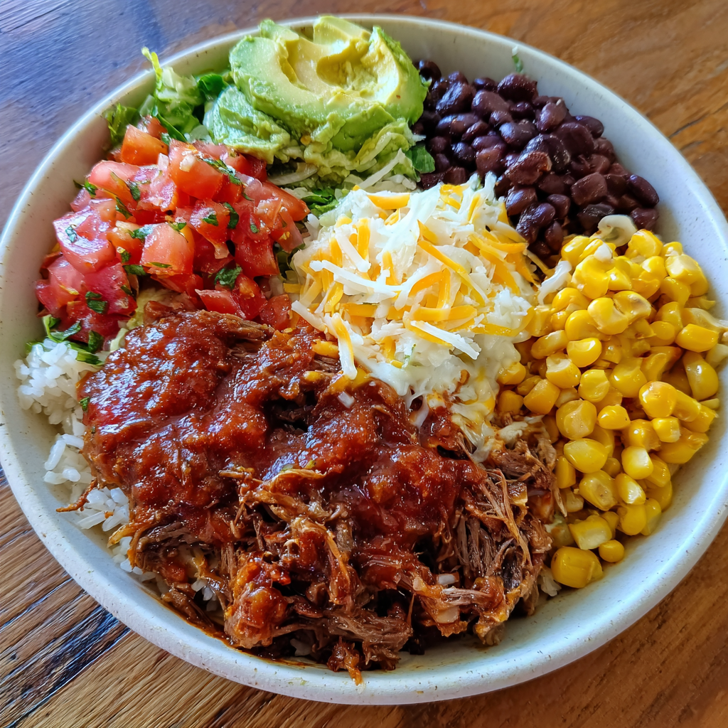Slow Cooker Beef Burrito Bowls