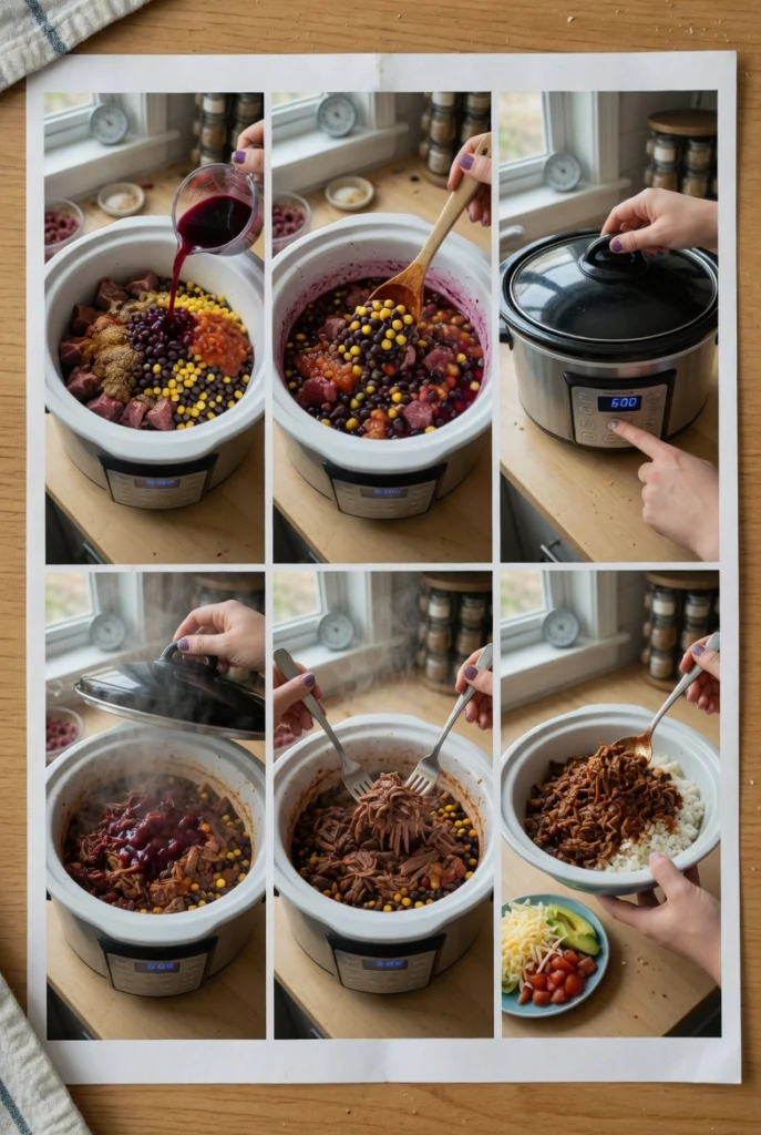 Slow Cooker Beef Burrito Bowls