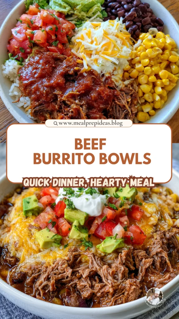 Slow Cooker Beef Burrito Bowls