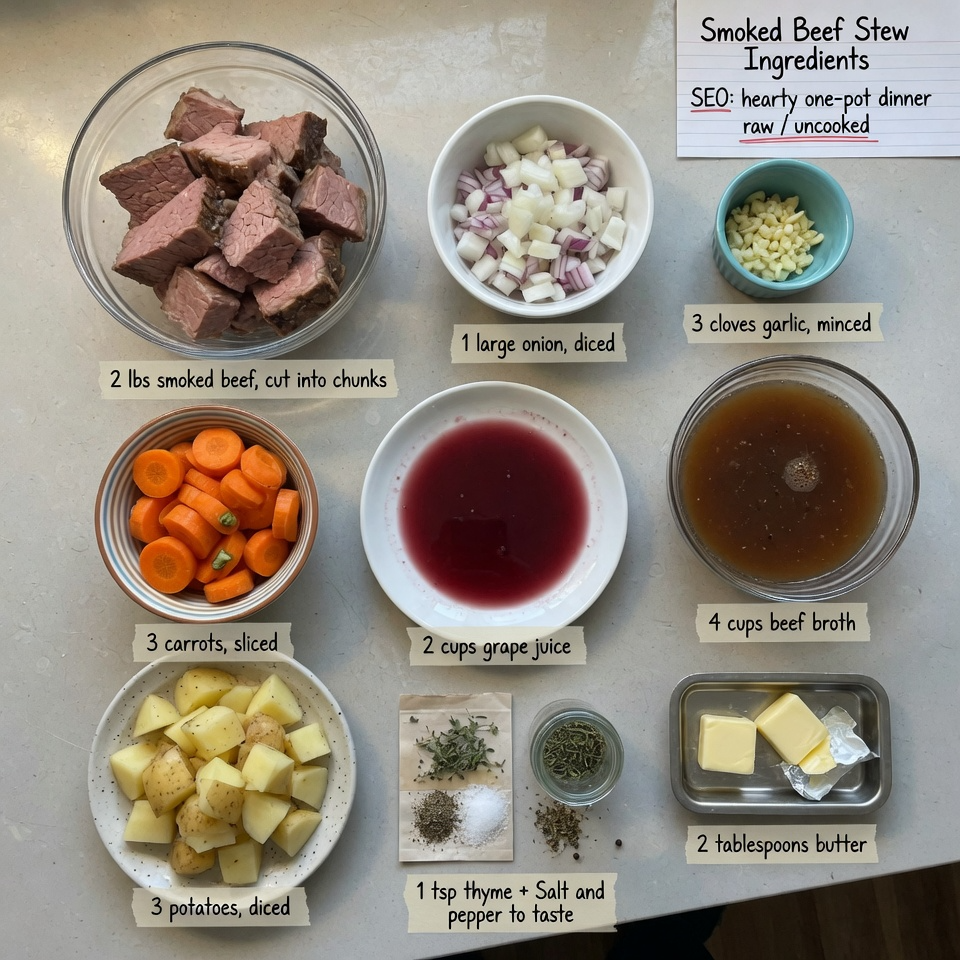 Smoked Beef and Grape Juice Stew