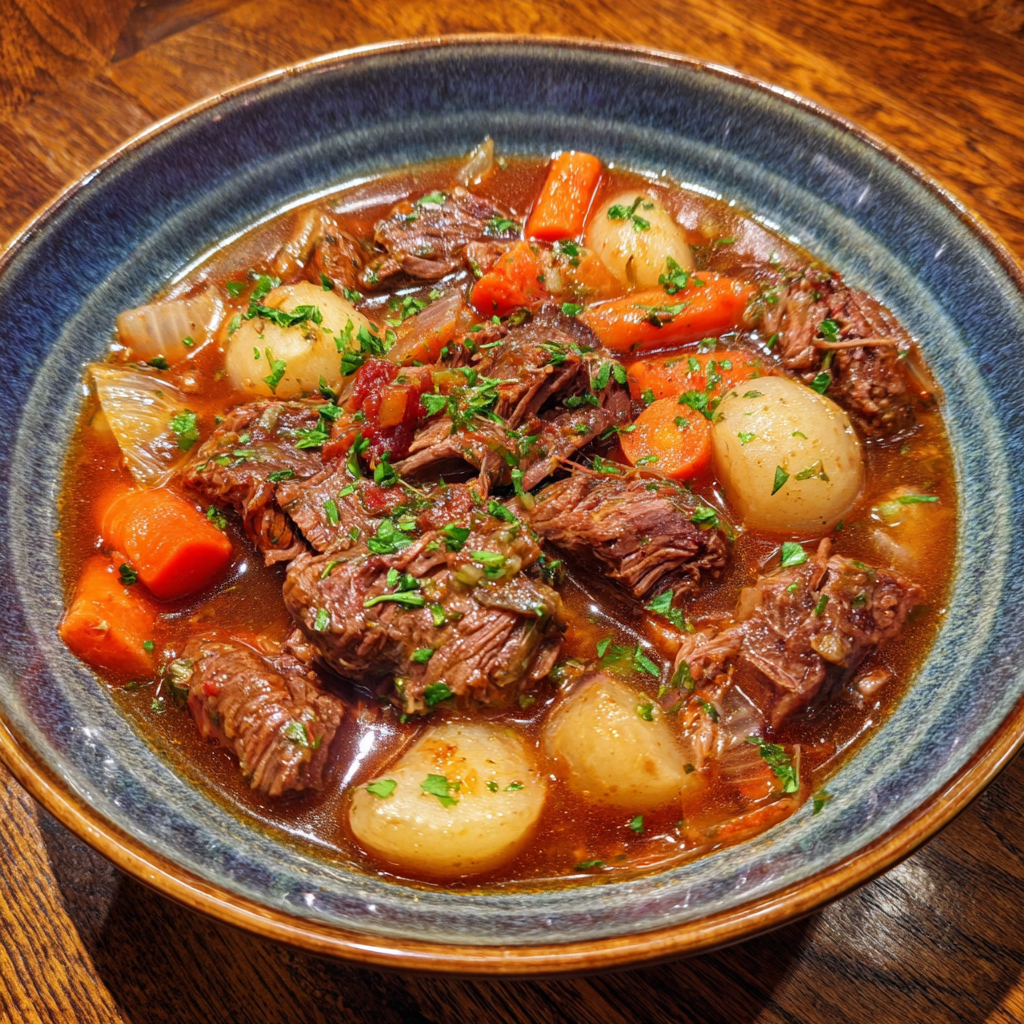 Smoked Beef and Grape Juice Stew