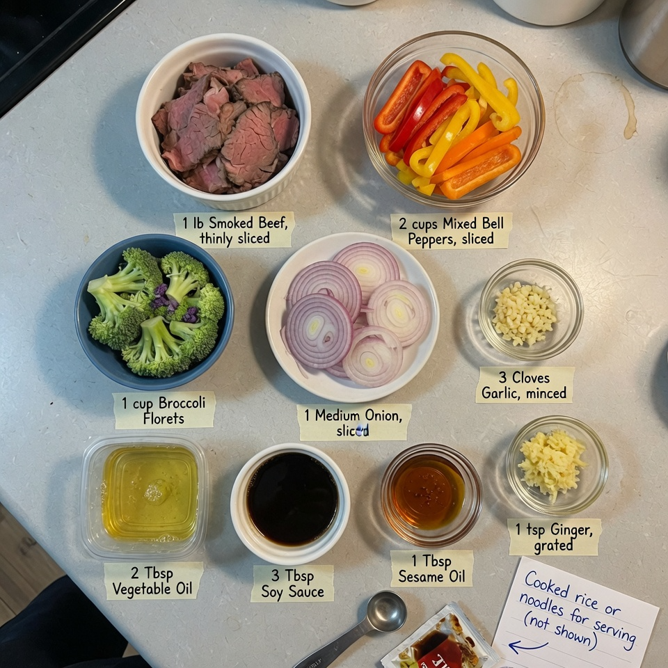 Smoked Beef and Vegetable Stir-Fry