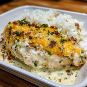 Smothered Cheesy Sour Cream Chicken