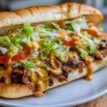Spicy Shredded Buffalo Beef Sandwich