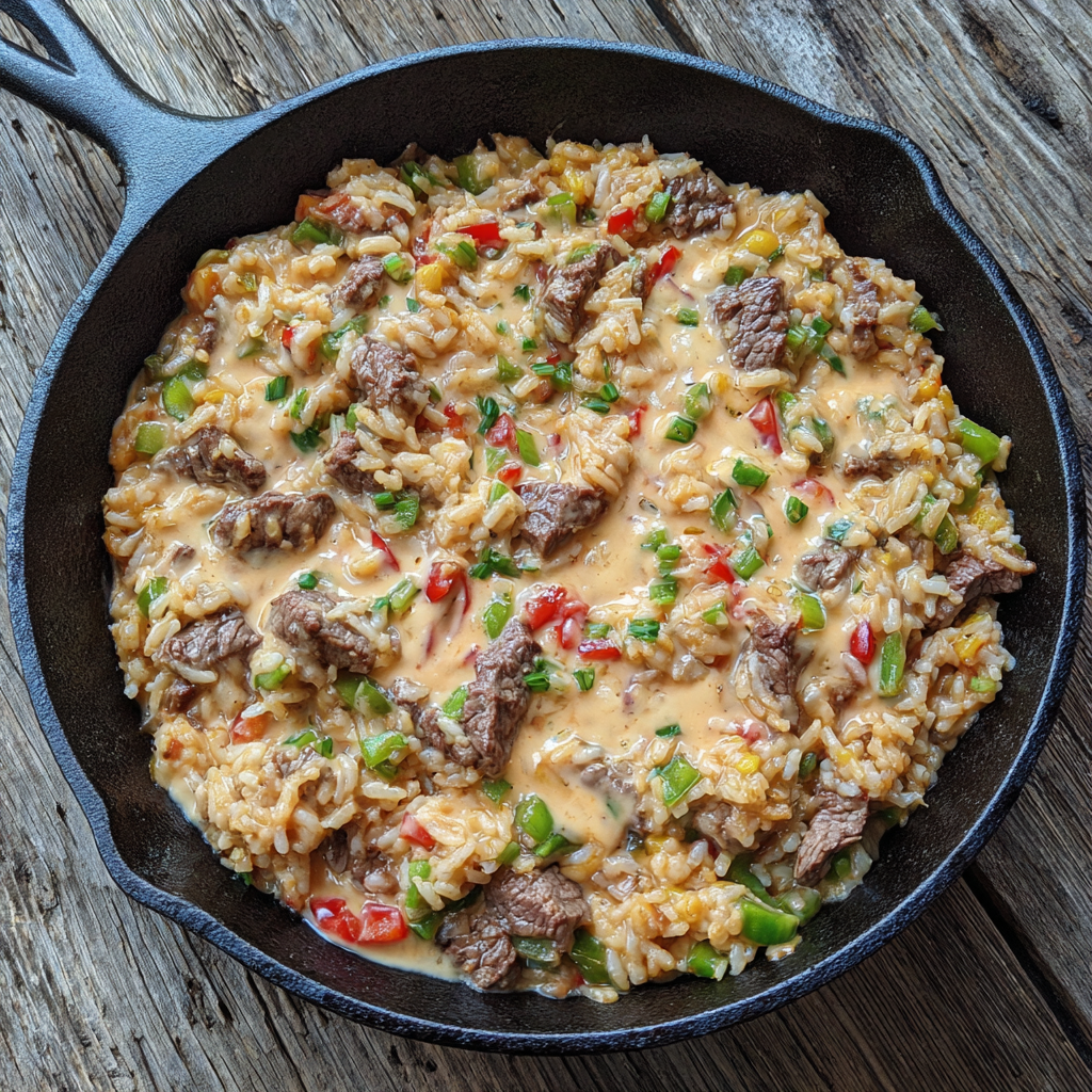 Steak Queso Rice