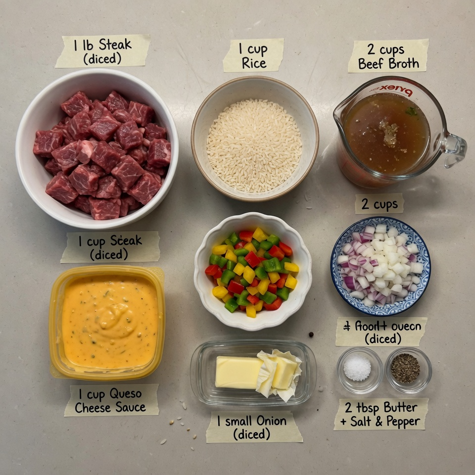 Steak Queso Rice