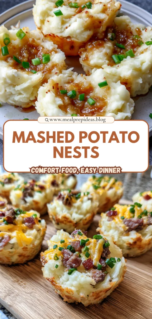 Stuffed Mashed Potato Nests