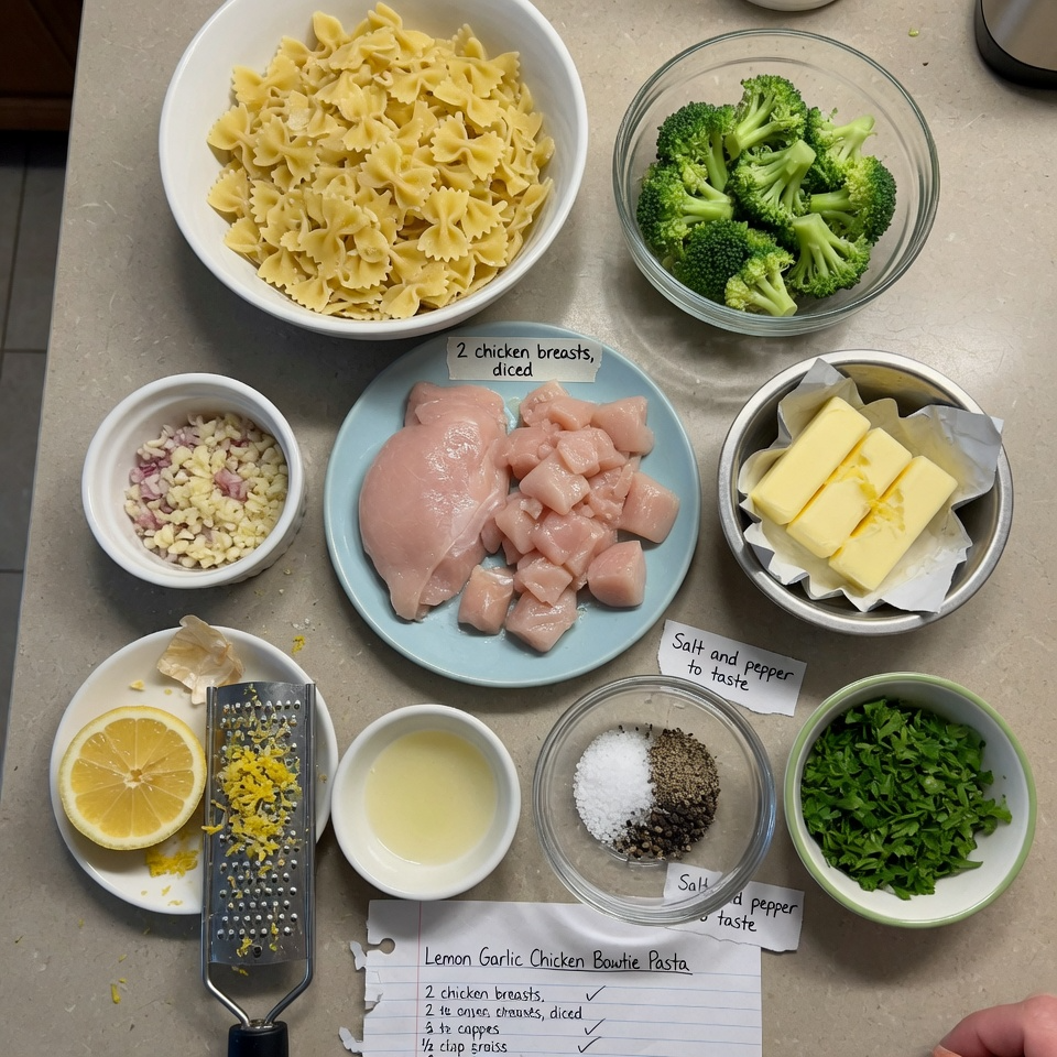 Zesty Cowboy Butter Lemon Bowtie Chicken & Broccoli Delight